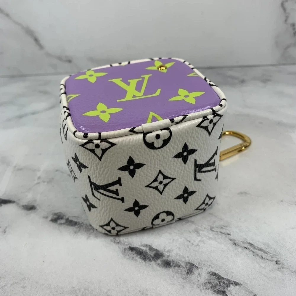 Louis Vuitton Giant Cube Monogram Purple/Black/White Coin Purse Chain Case LV